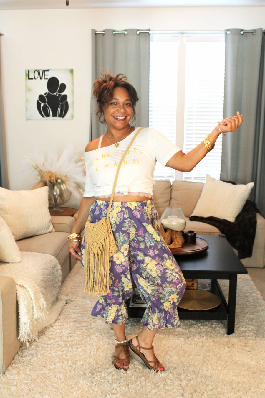 BB Whimsical Blooms Midi Capri Bloomer Shorts