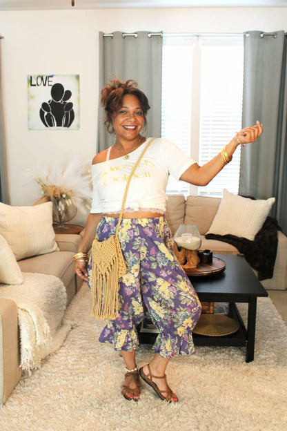 BB Whimsical Blooms Midi Capri Bloomer Shorts