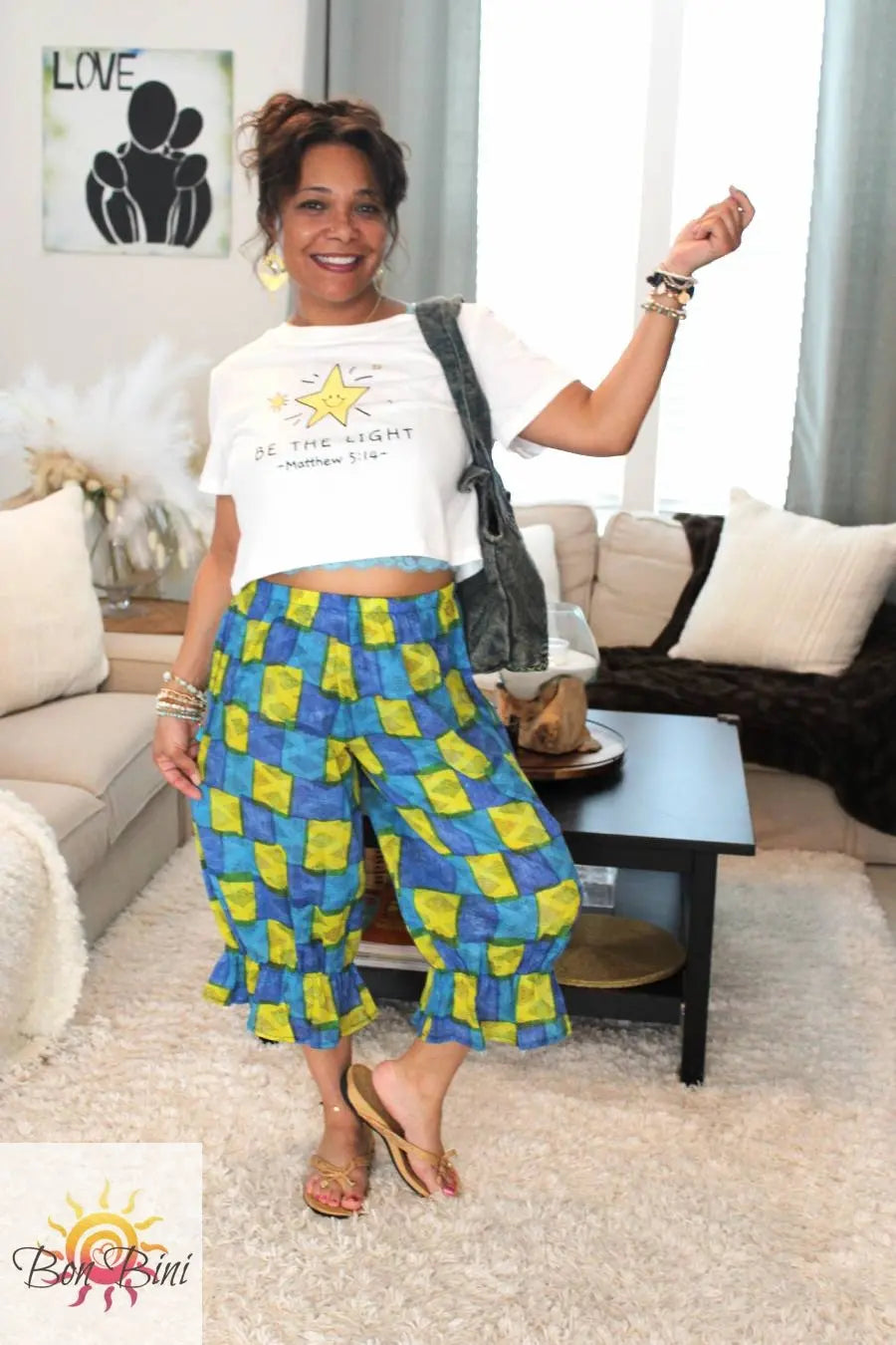 BB Zany Colorblock Midi Capri Bloomer Shorts