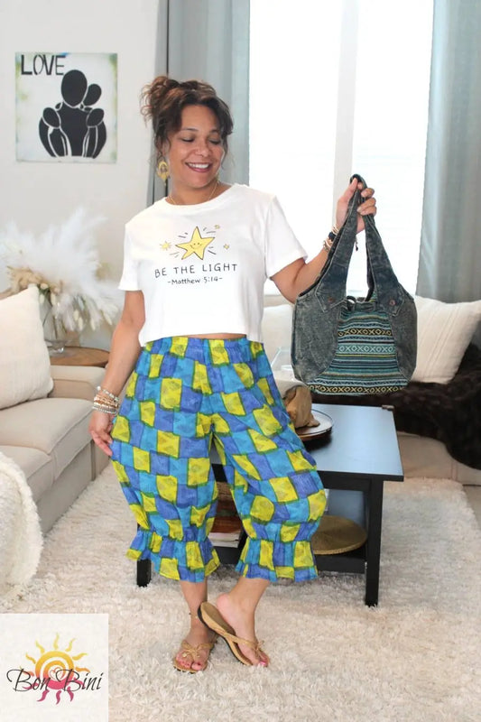 BB Zany Colorblock Midi Capri Bloomer Shorts