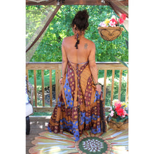 Load image into Gallery viewer, Bali Boho Silk Halter Dress
