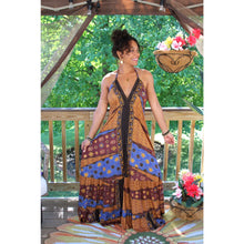 Load image into Gallery viewer, Bali Boho Silk Halter Dress
