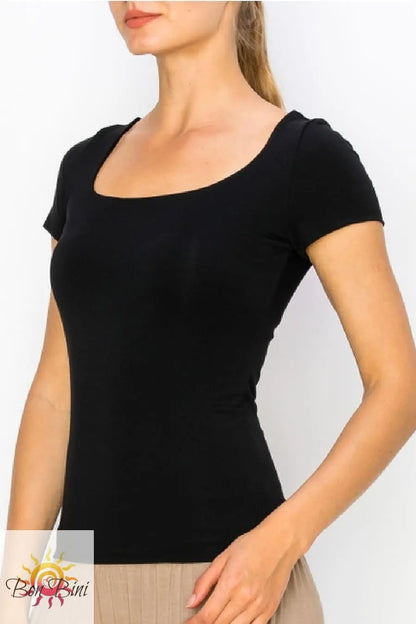 Bamboo Double Layer Short Sleeve Top