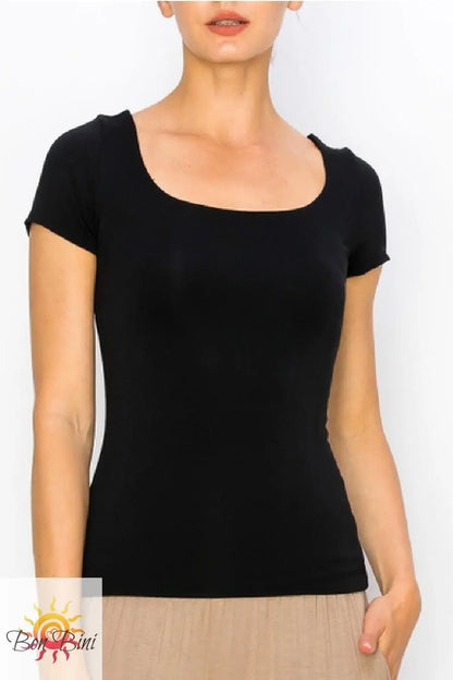 Bamboo Double Layer Short Sleeve Top