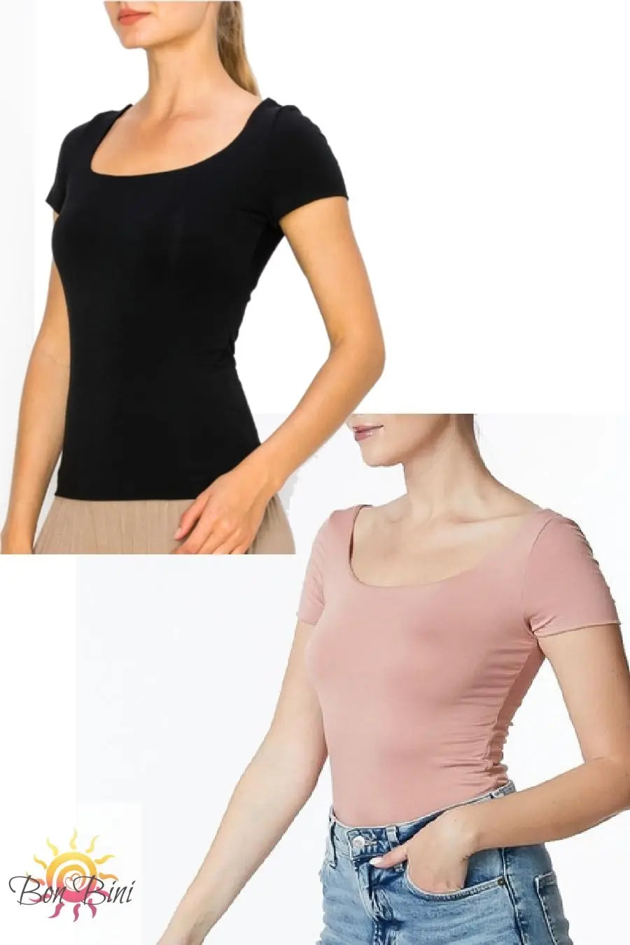 Bamboo Double Layer Short Sleeve Top