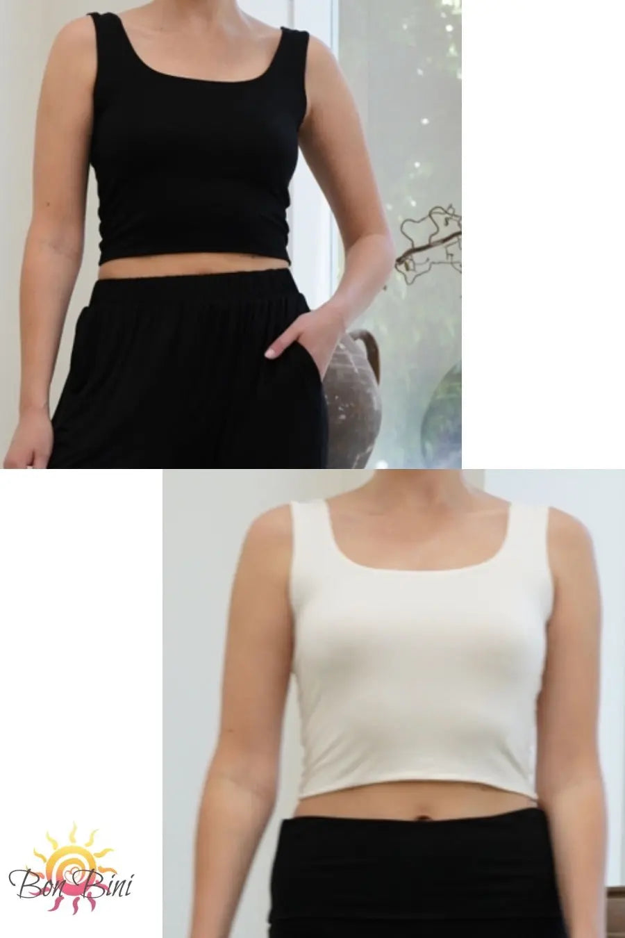 Bamboo Double Layer Crop Tank
