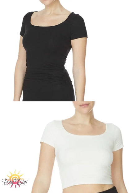 Bamboo Double Layer Crop Top