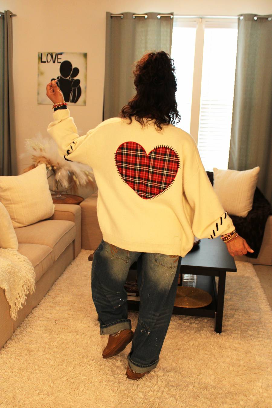 Be Mine Stitch Heart Cardigan