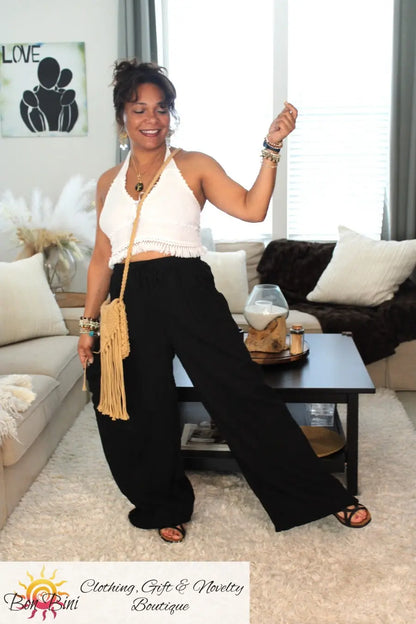 Black Cotton Classic Cargo Pants