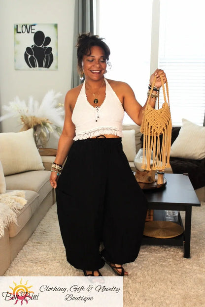 Black Cotton Classic Cargo Pants