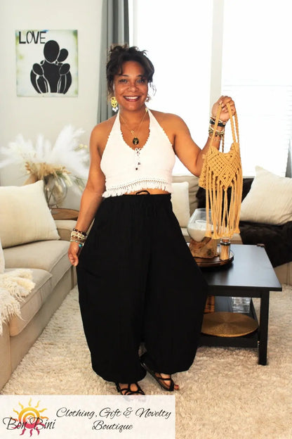 Black Cotton Classic Cargo Pants