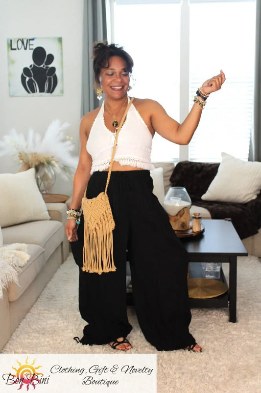 Black Cotton Classic Cargo Pants