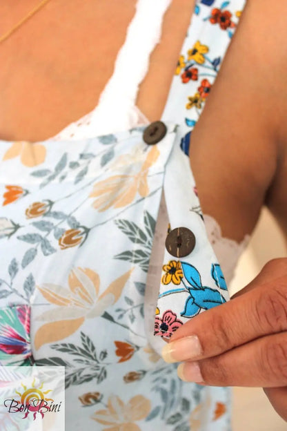 BB Blue Gorgeousness Serenity Patchwork Boho Overalls