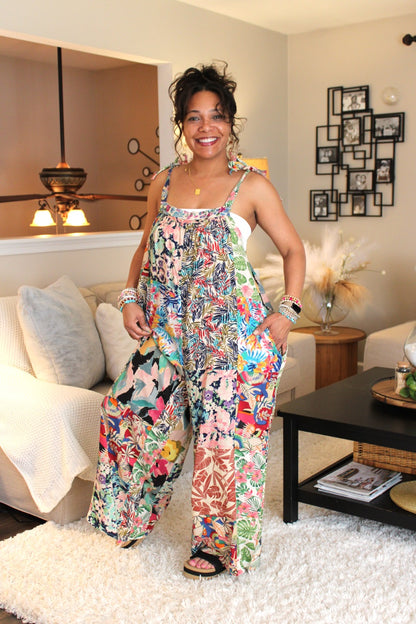 BB Tropical Symphony Patchwork Romper