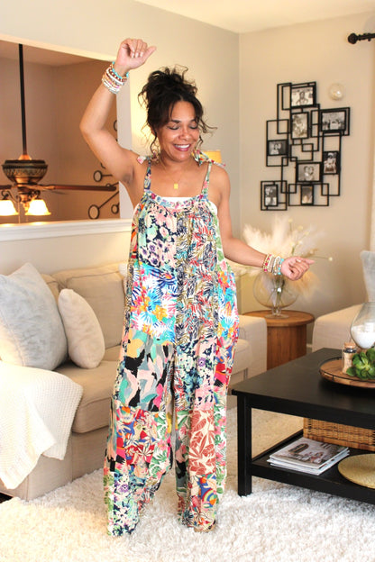 BB Tropical Symphony Patchwork Romper