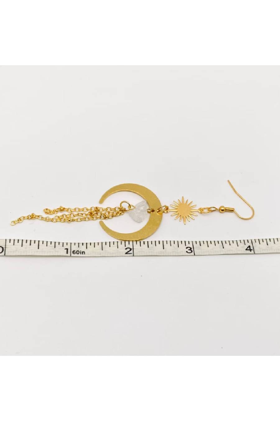 Bohemian Crescent Tassel Earrings