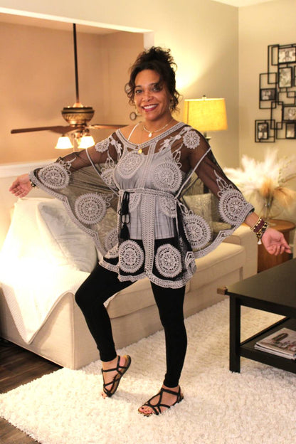 Boho Butterfly Floral Top