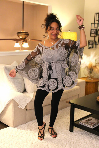 Boho Butterfly Floral Top