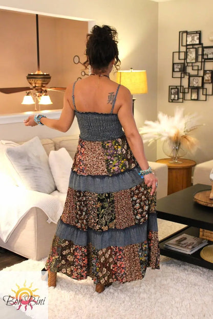 YT Boho Moonlit Magic Patchwork Dress