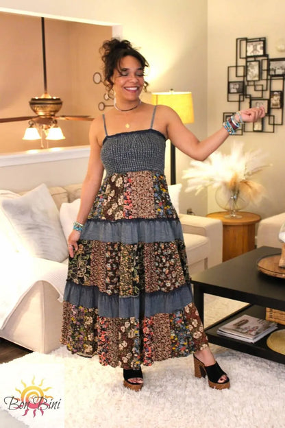 YT Boho Moonlit Magic Patchwork Dress