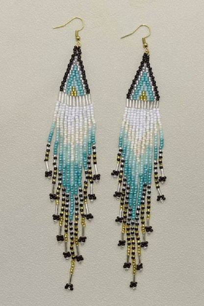 Boho Seed Beads Fringe Earrings