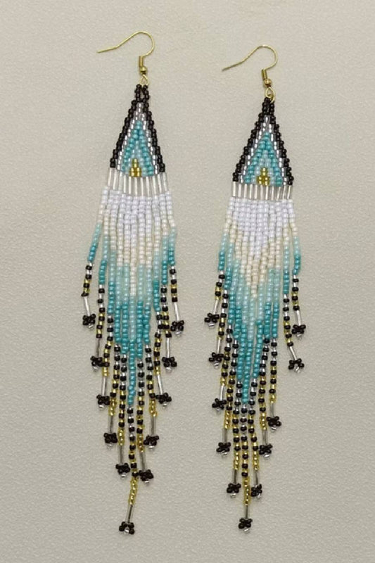 Boho Seed Beads Fringe Earrings