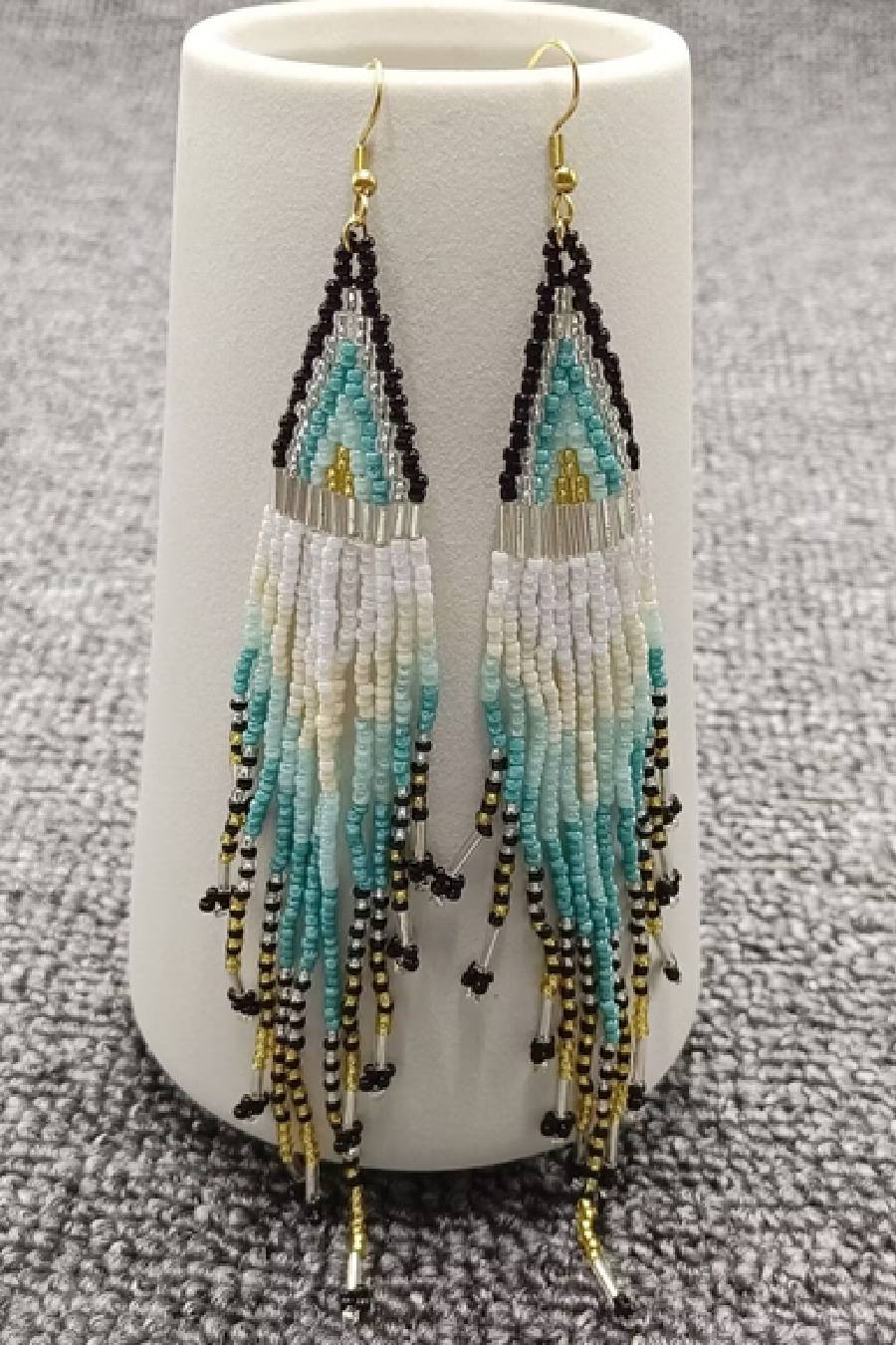 Boho Seed Beads Fringe Earrings