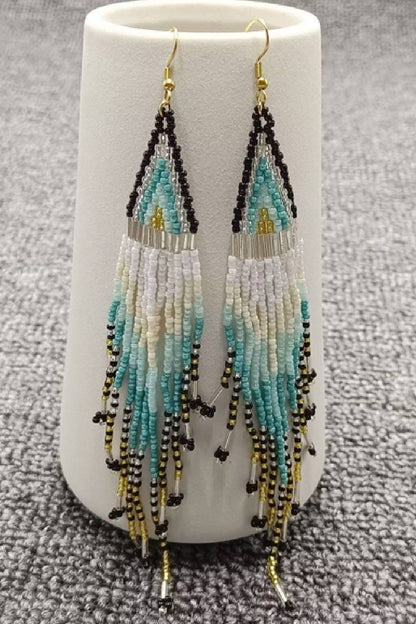 Boho Seed Beads Fringe Earrings