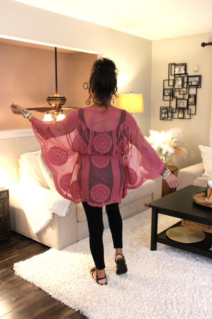 Boho Butterfly Floral Top
