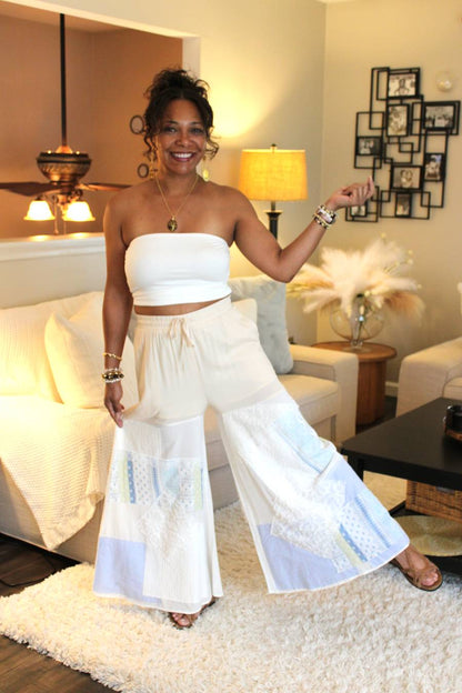 Boho Crochet Lace Pattern Pants