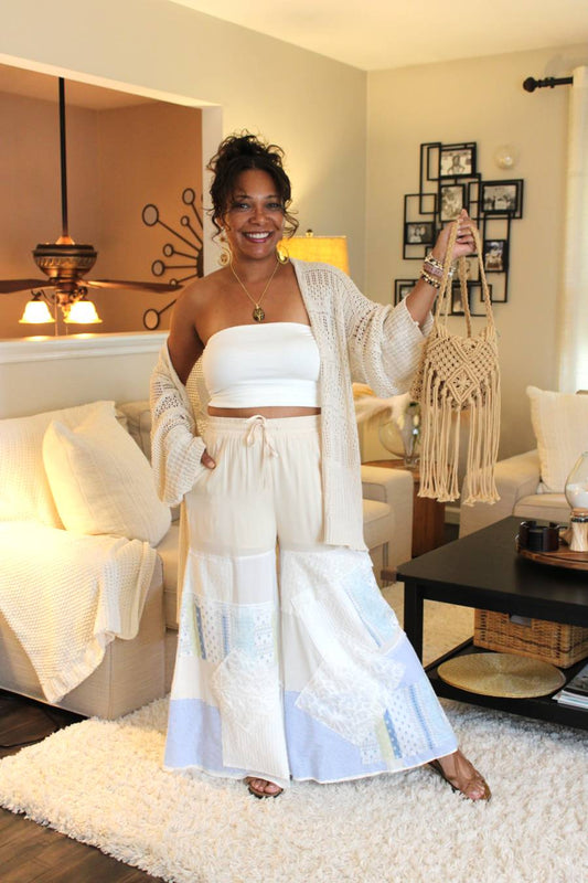 Boho Crochet Lace Pattern Pants