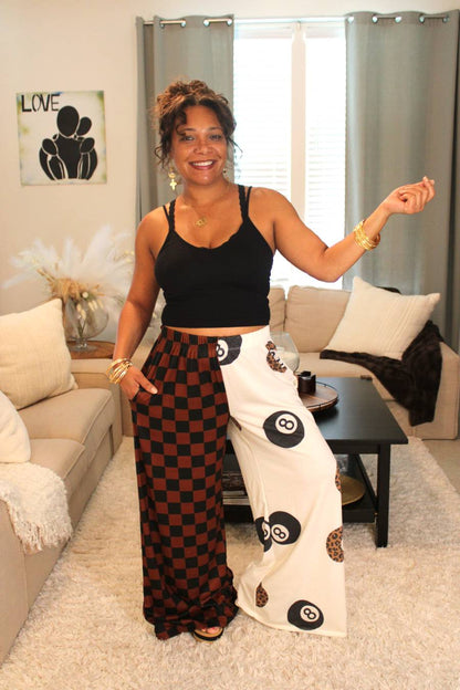 Brown Split Decision 8 Ball Pants