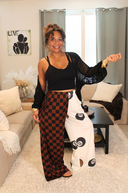 Brown Split Decision 8 Ball Pants