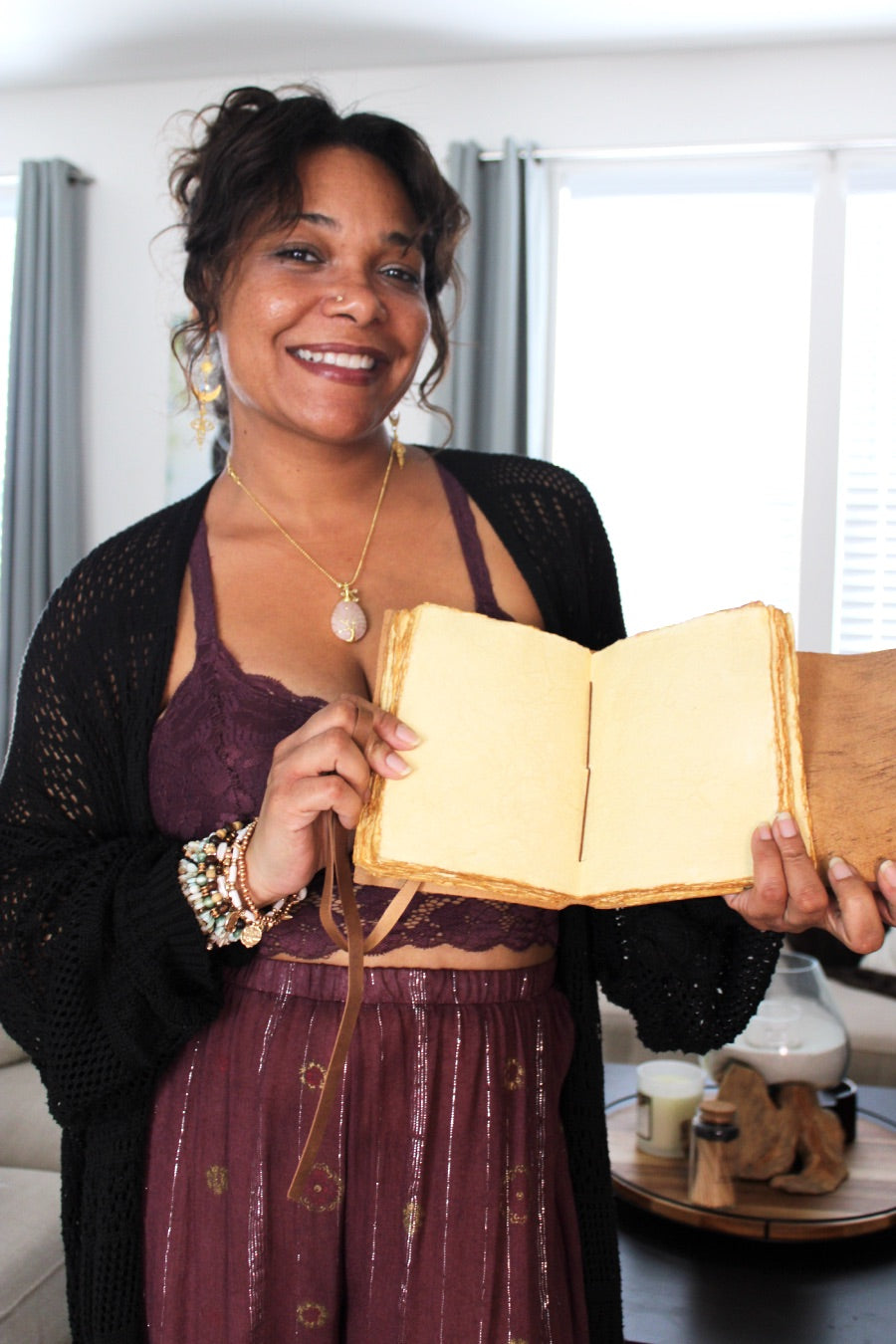 Brown Suede Tree Goddess Journal
