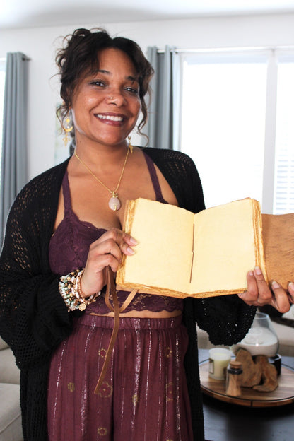 Brown Suede Tree Goddess Journal