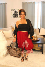 Load image into Gallery viewer, BB Burgundy Dreams Bloomer Midi Capri Short
