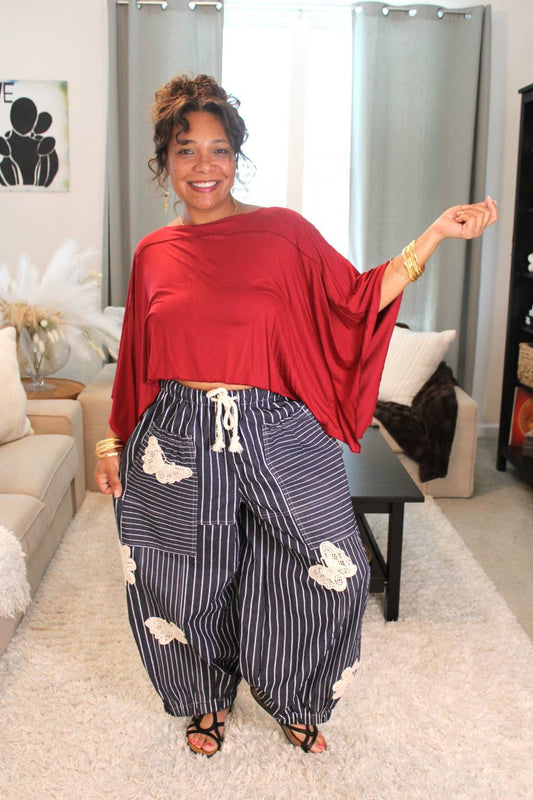 Butterfly Bliss Barrel Pants