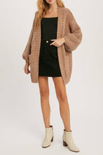 Load image into Gallery viewer, Cable Lantern Sleeve Cardigan
