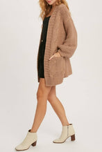 Load image into Gallery viewer, Cable Lantern Sleeve Cardigan
