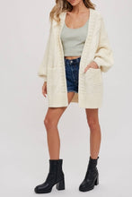 Load image into Gallery viewer, Cable Lantern Sleeve Cardigan
