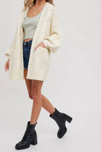 Load image into Gallery viewer, Cable Lantern Sleeve Cardigan
