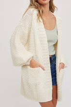 Load image into Gallery viewer, Cable Lantern Sleeve Cardigan
