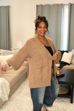 Load image into Gallery viewer, Cable Lantern Sleeve Cardigan
