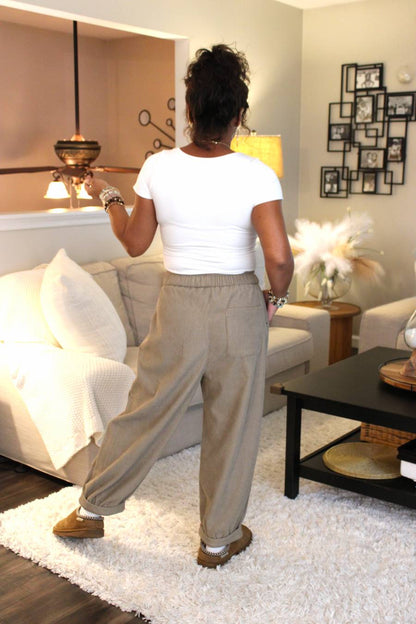 Casual Fit Corduroy Pants