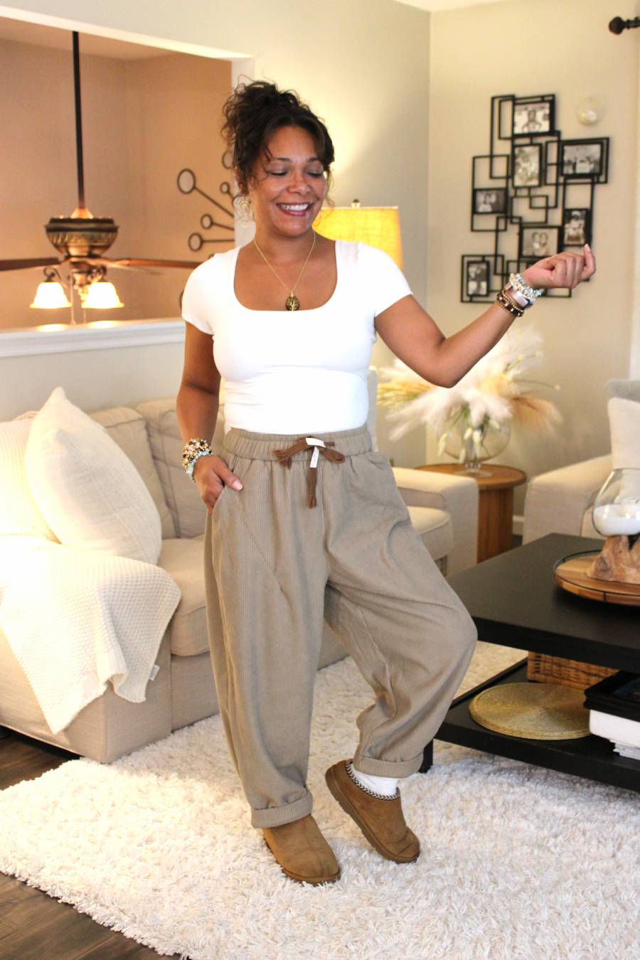 Casual Fit Corduroy Pants