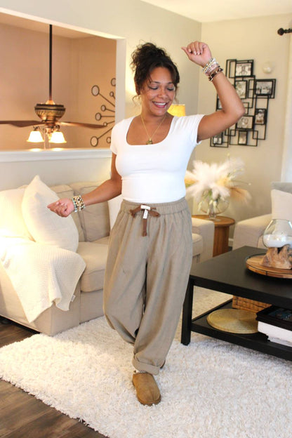 Casual Fit Corduroy Pants