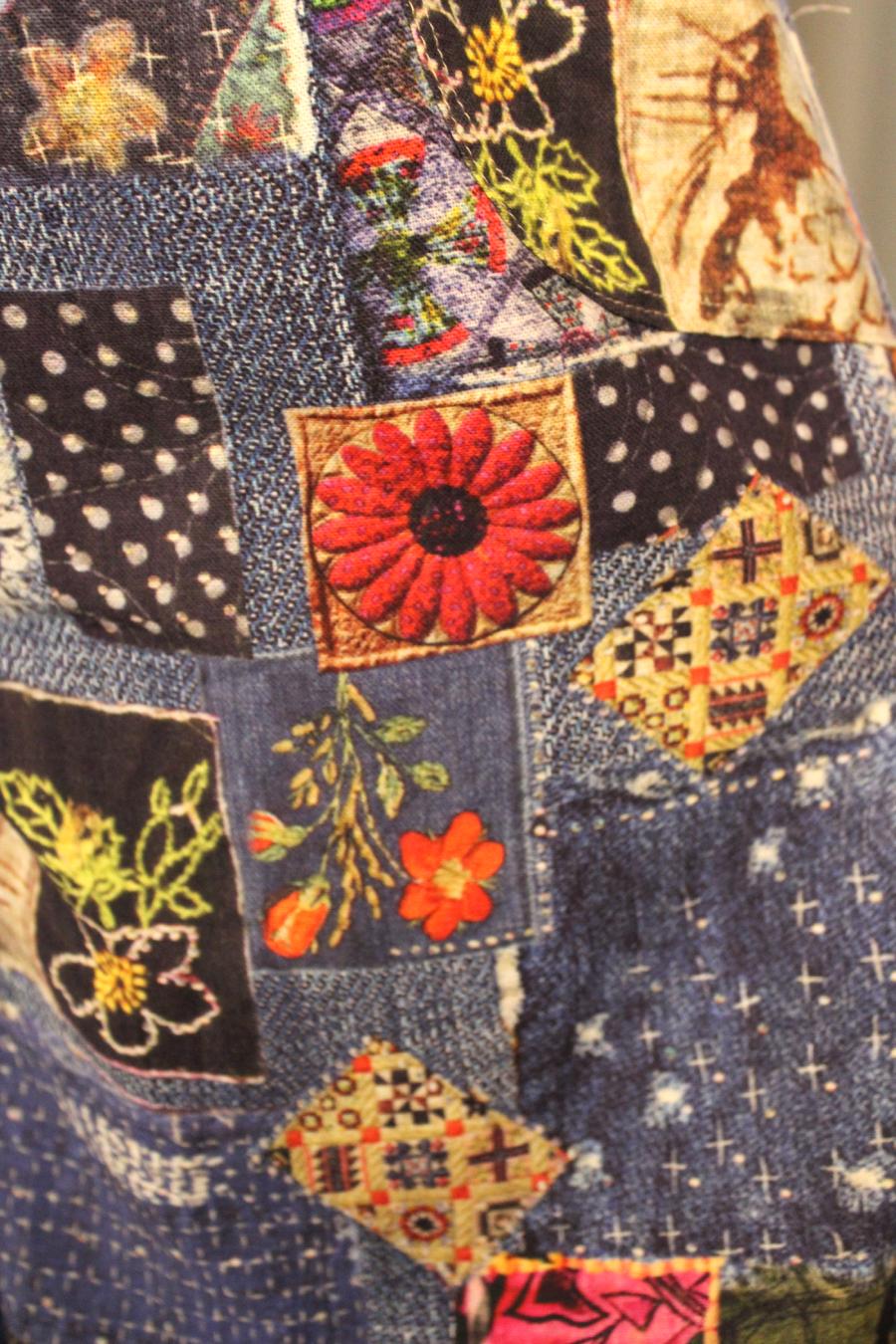 Celestial Nature Patchwork Overall Jumpsuit