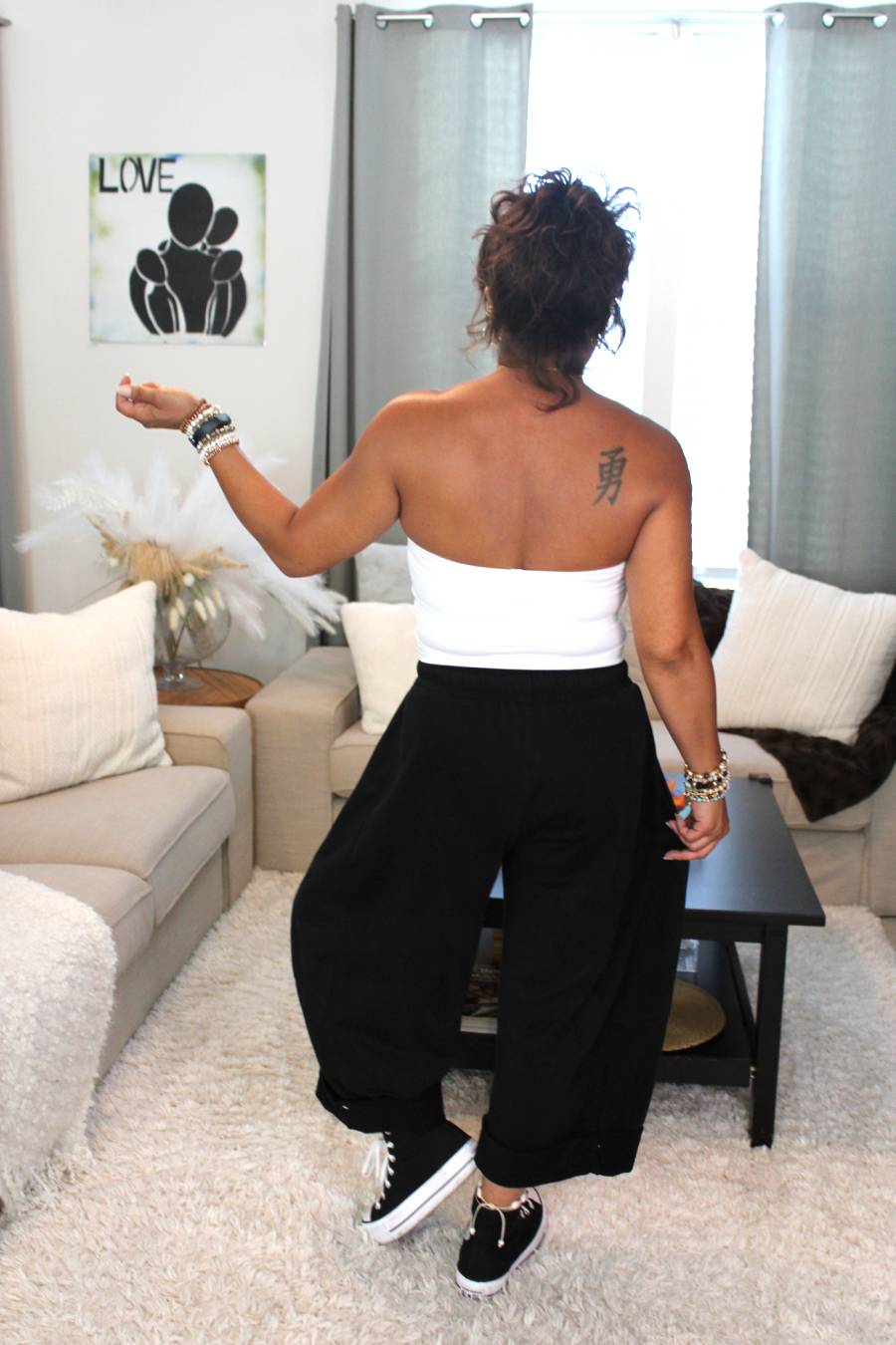 Cotton French Terry Barrel Pants