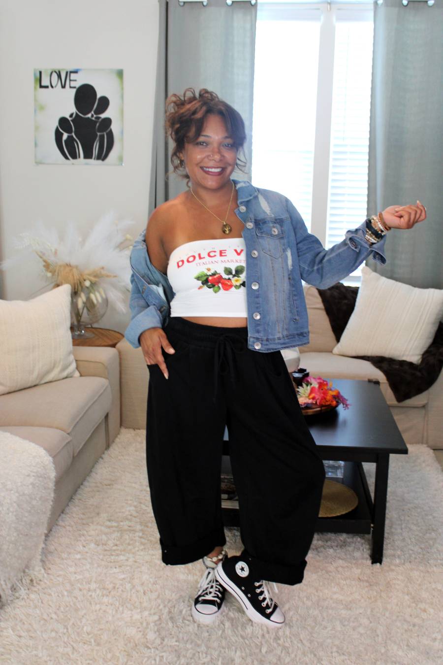 Cotton French Terry Barrel Pants