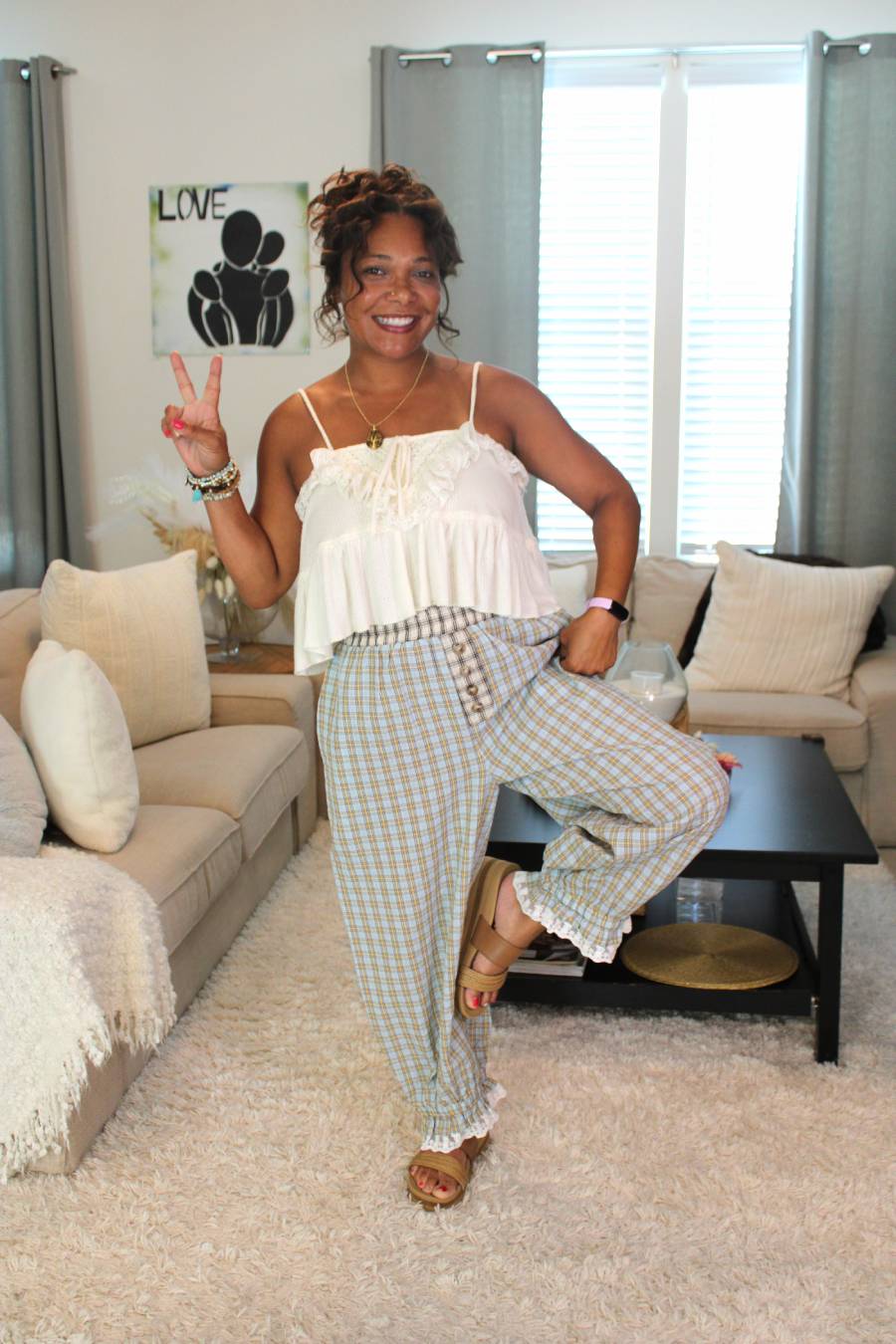 Cute In Plaid Bloomer Balloon Pants